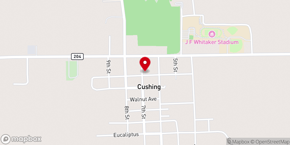 Map showing location of Landmark Baptist Church