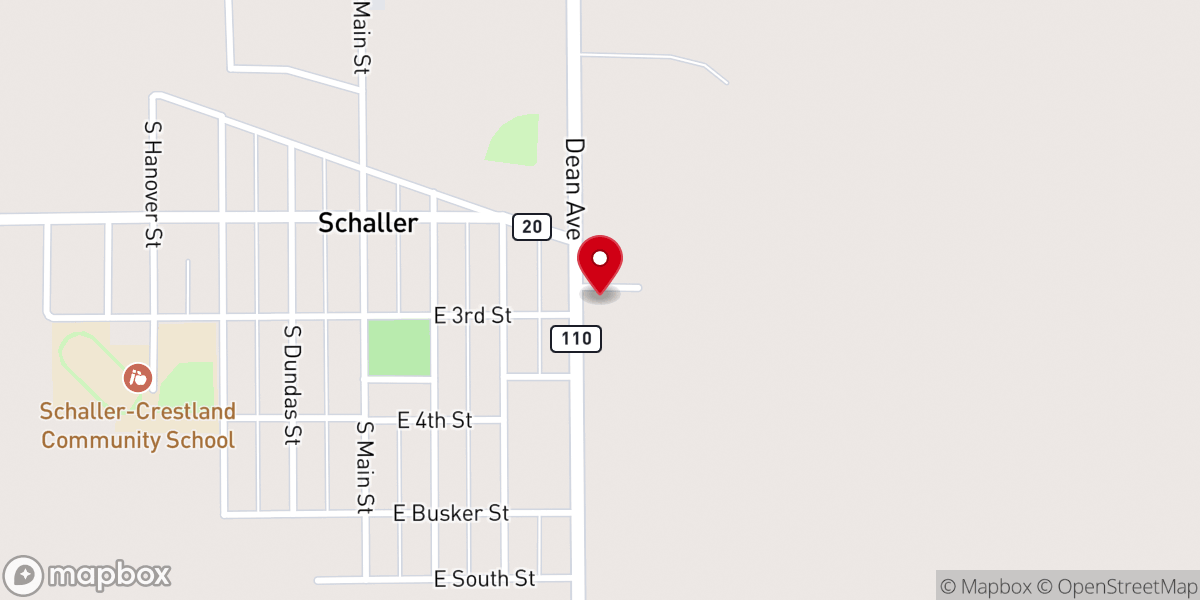 Map showing location of St Paul Lutheran Church