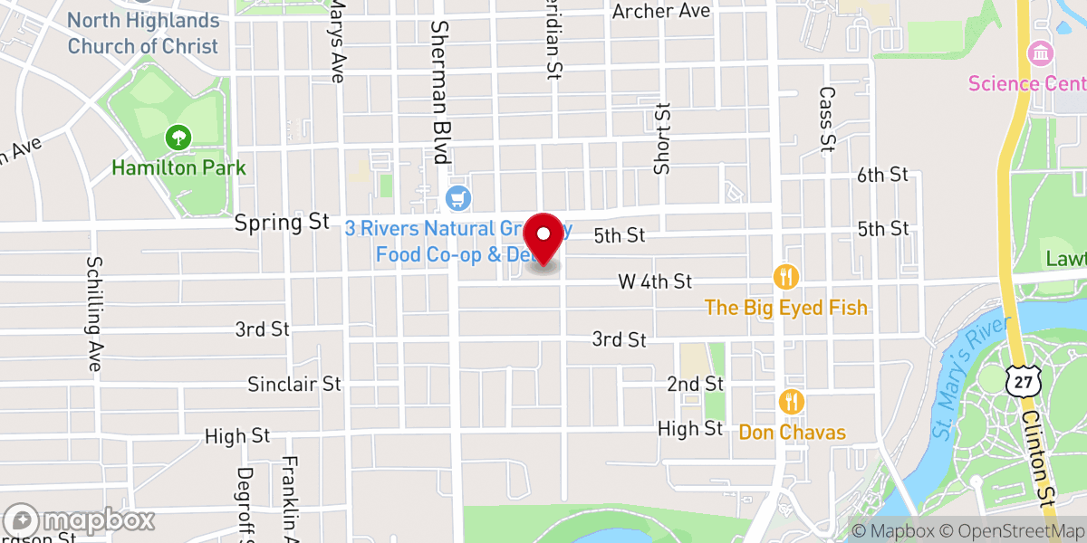 Map showing location of Most Precious Blood Catholic