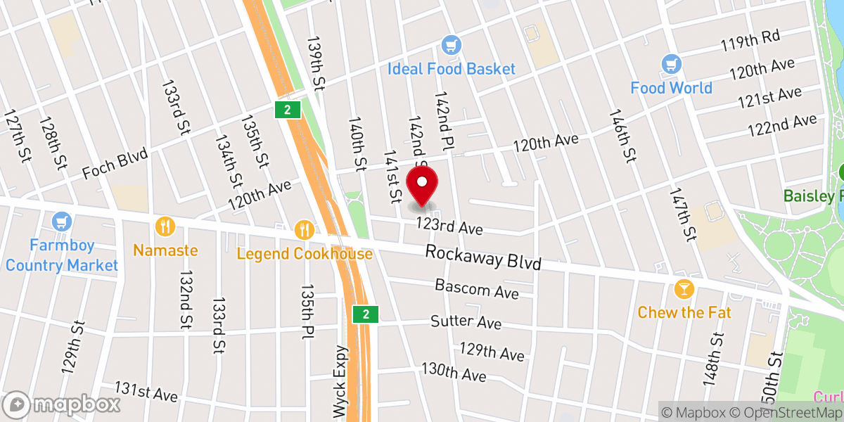 Map showing location of Saint Clement Pope Roman Catholic Church - Food Distribution Center