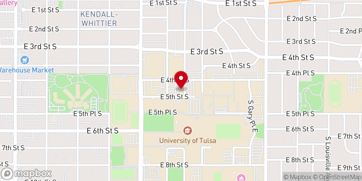 Map showing location of University United Methodist Church