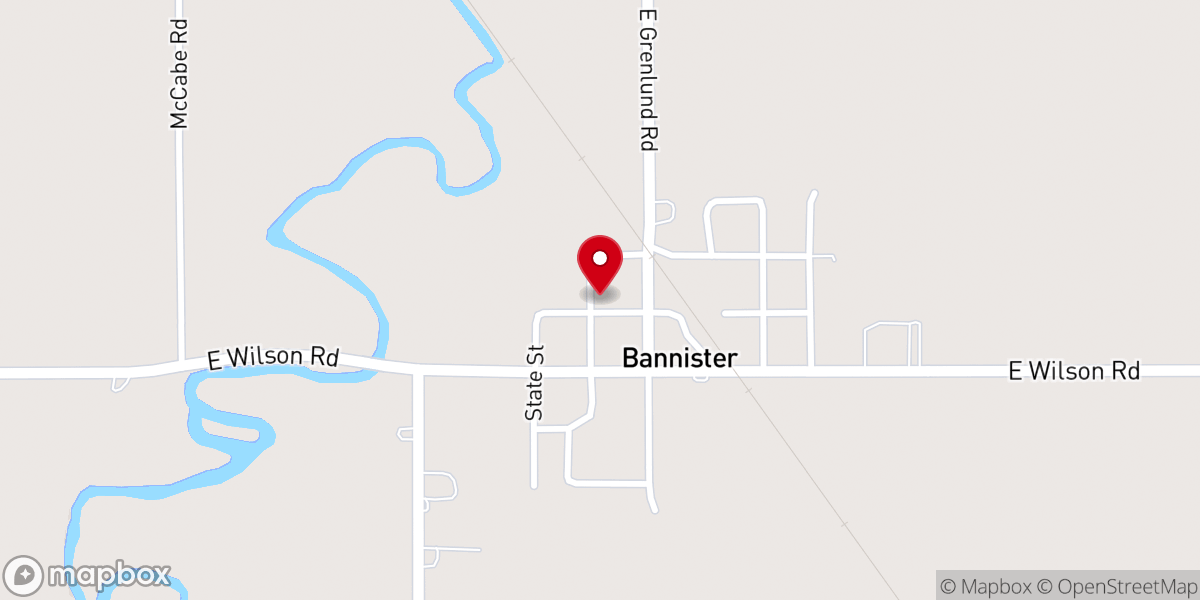 Map showing location of Bannister United Methodist