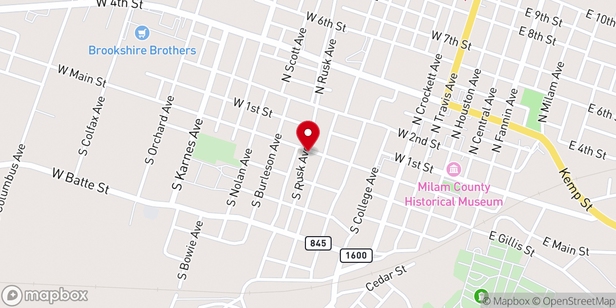 Map showing location of Cameron United Pentecostal Church