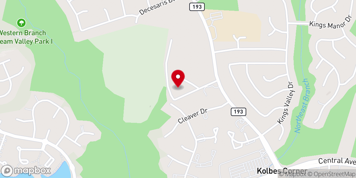 Map showing location of Hope Presbyterian Church
