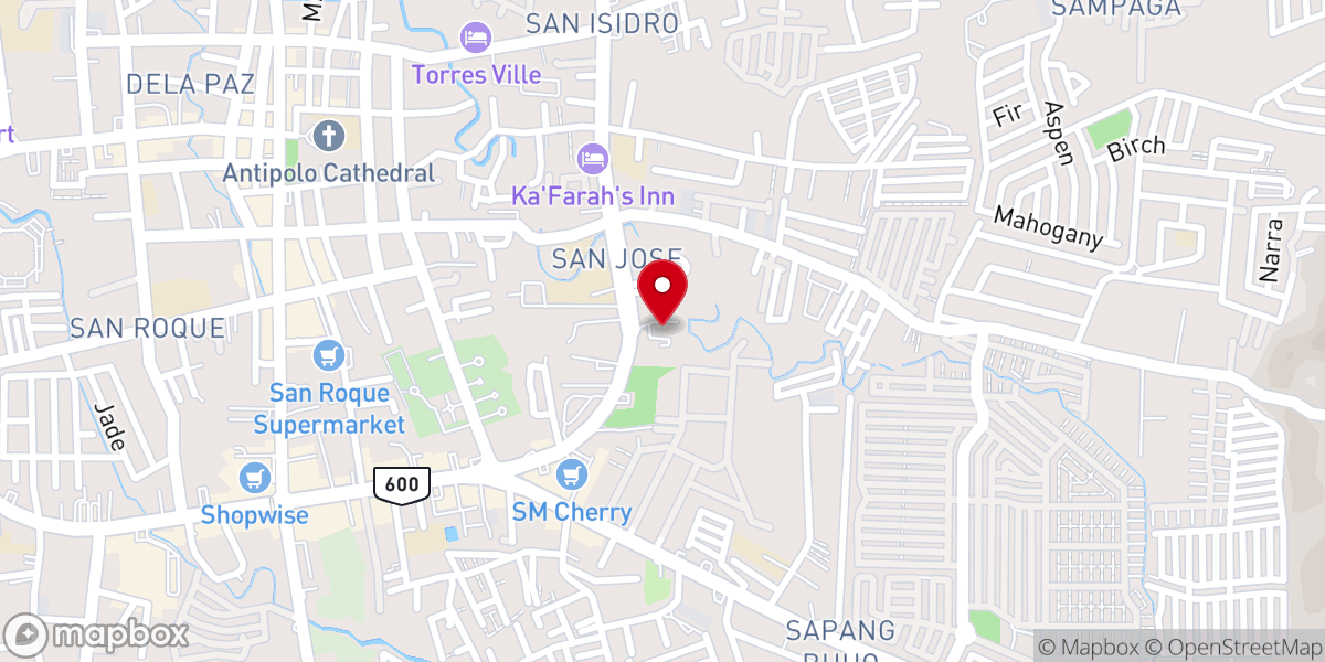 Map showing location of Divine Master Convent