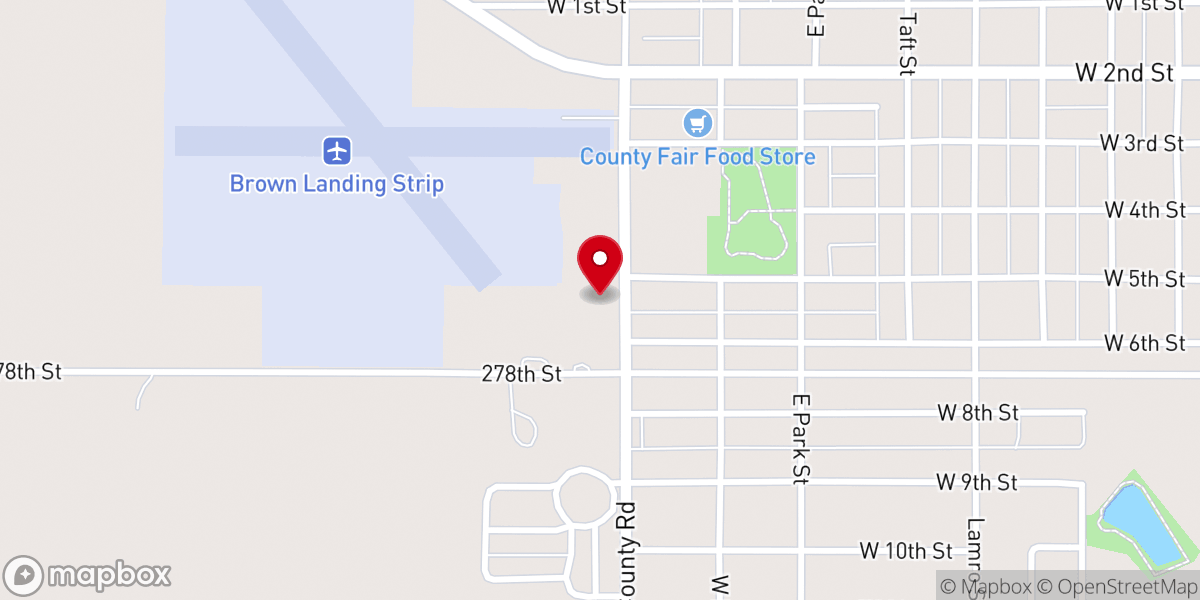 Map showing location of First Baptist Church