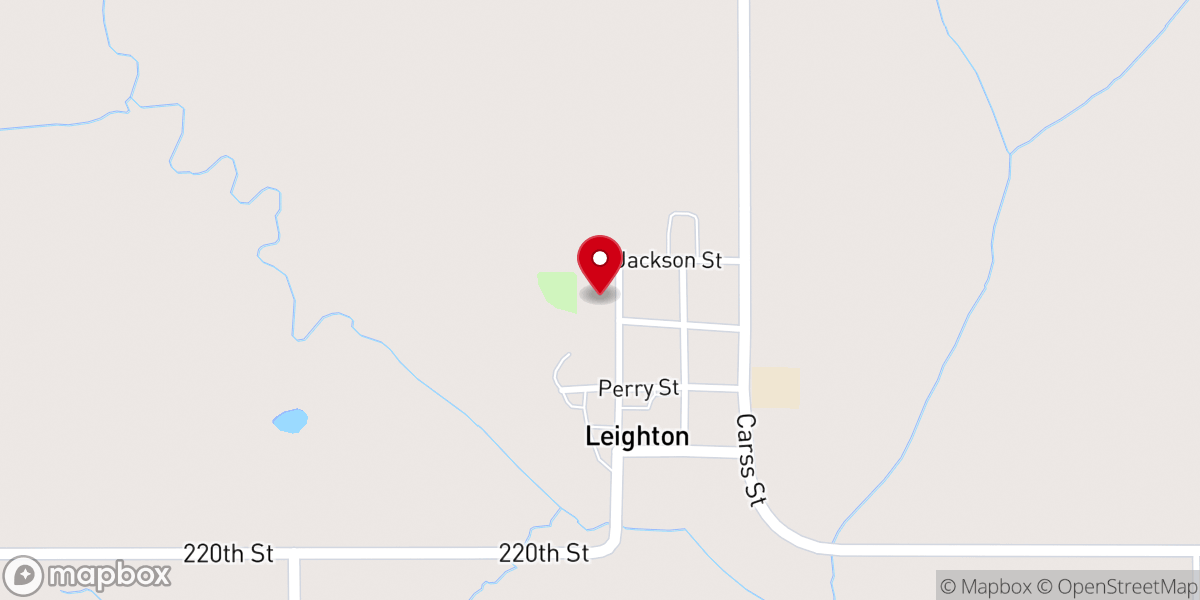 Map showing location of Ebenezer Church
