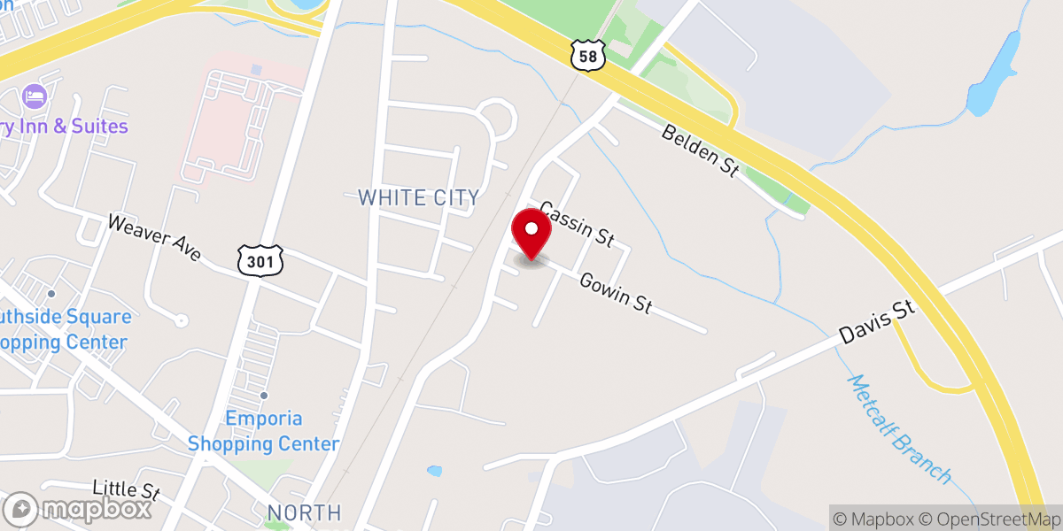 Map showing location of Apostolic Faith Church