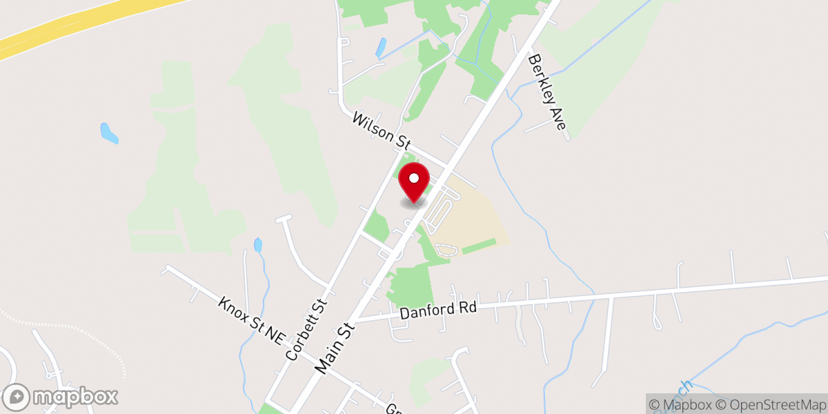 Map showing location of Bolivia Baptist Church