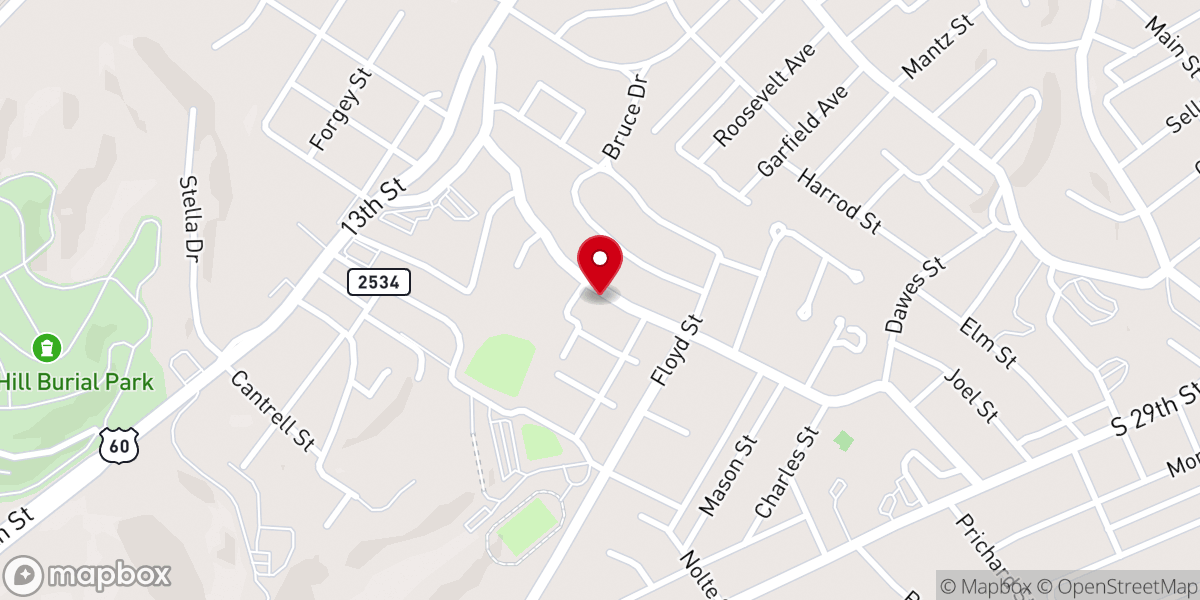 Map showing location of Beech St Christian Church