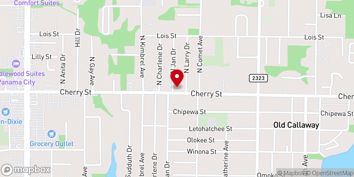 Map showing location of Cherry Street Church of Christ