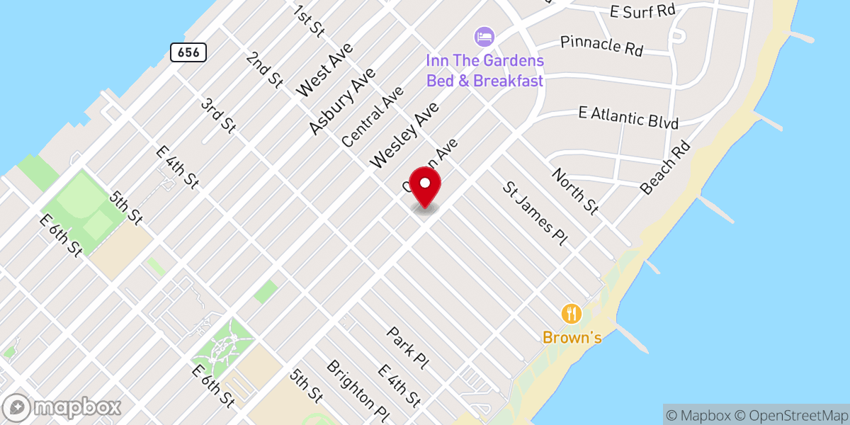 Map showing location of St. Frances Cabrini R.C. Church