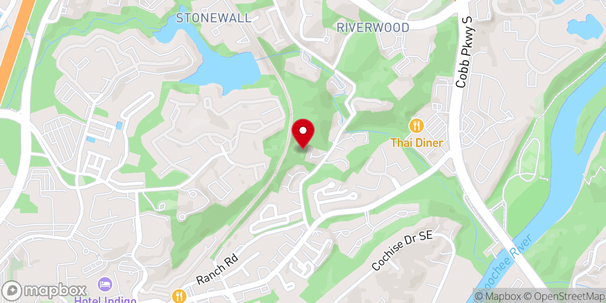 Map showing location of River Community Church