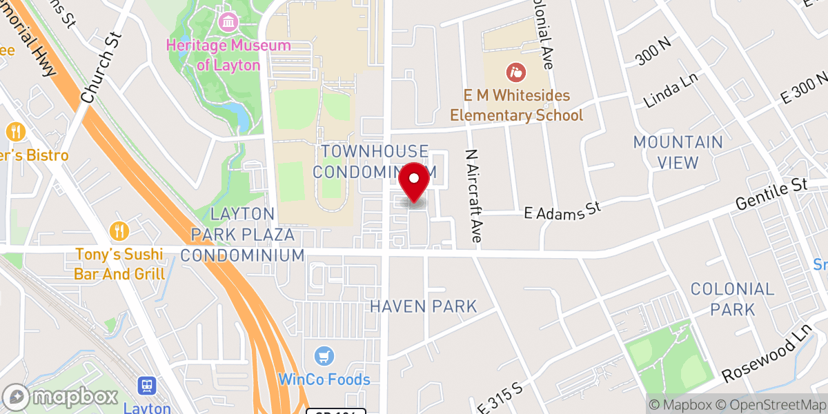 Map showing location of Trinity Lutheran Church