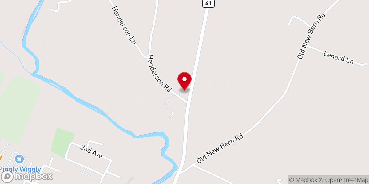 Map showing location of Trenton Pentecostal Holiness Church