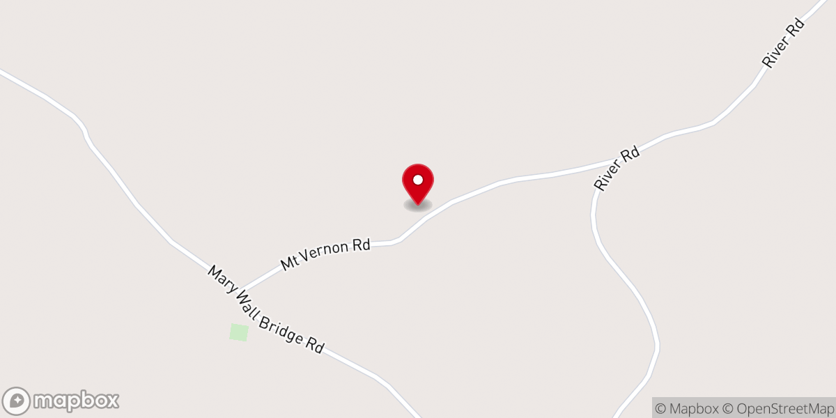 Map showing location of Mt Vernon Baptist Church