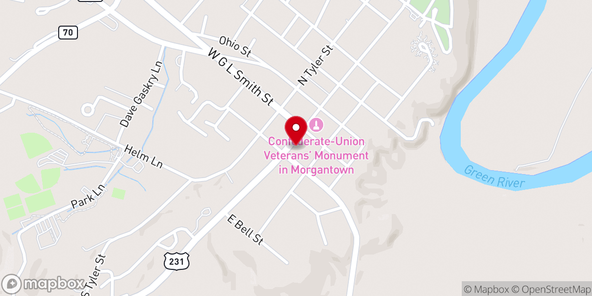 Map showing location of Morgantown Mission