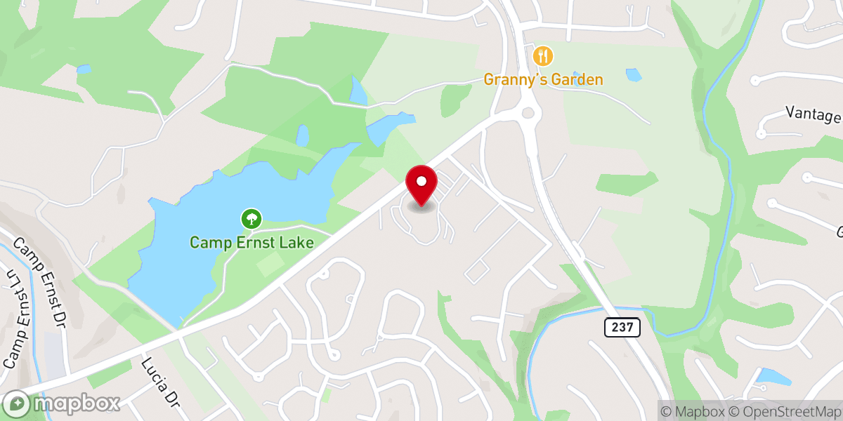Map showing location of Vineyard Christian Church - Food Distribution Center