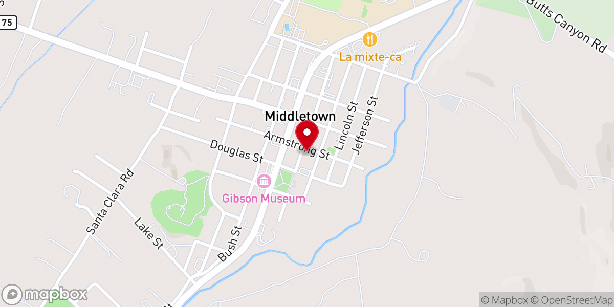 Map showing location of Middletown Community United Methodist Church - Food Distribution Center