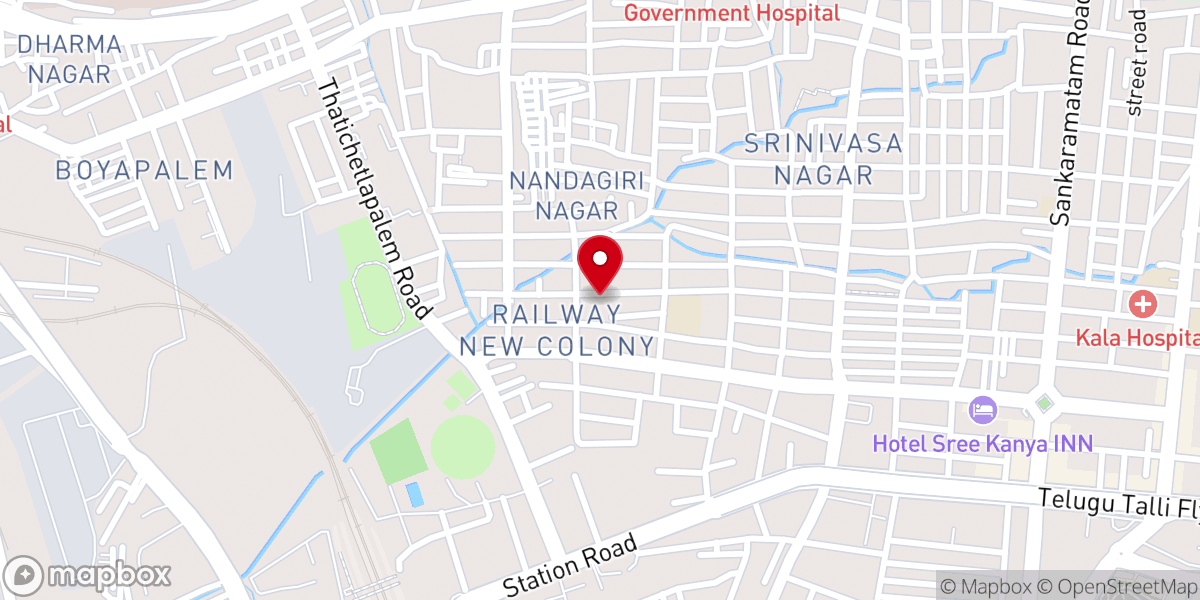 Map showing location of Laymen's Evangelical Fellowship, Visakhapatnam