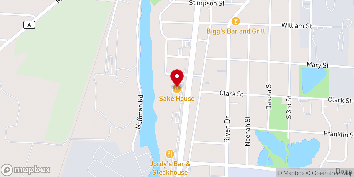 Map showing location of Sake House | Sushi & Hibachi