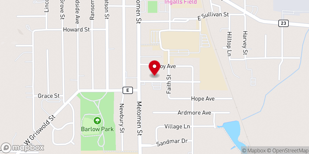 Map showing location of Mt Zion Lutheran Church
