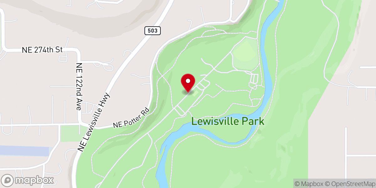 Map showing location of Lewisville Regional Park