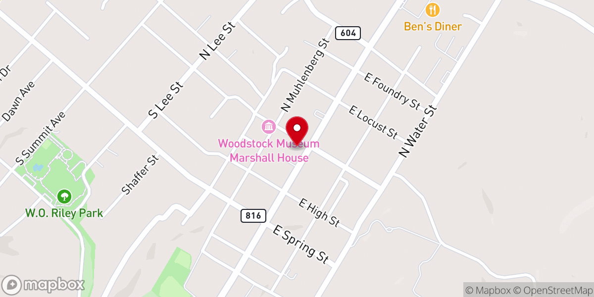 Map showing location of Washington Evergreen Church