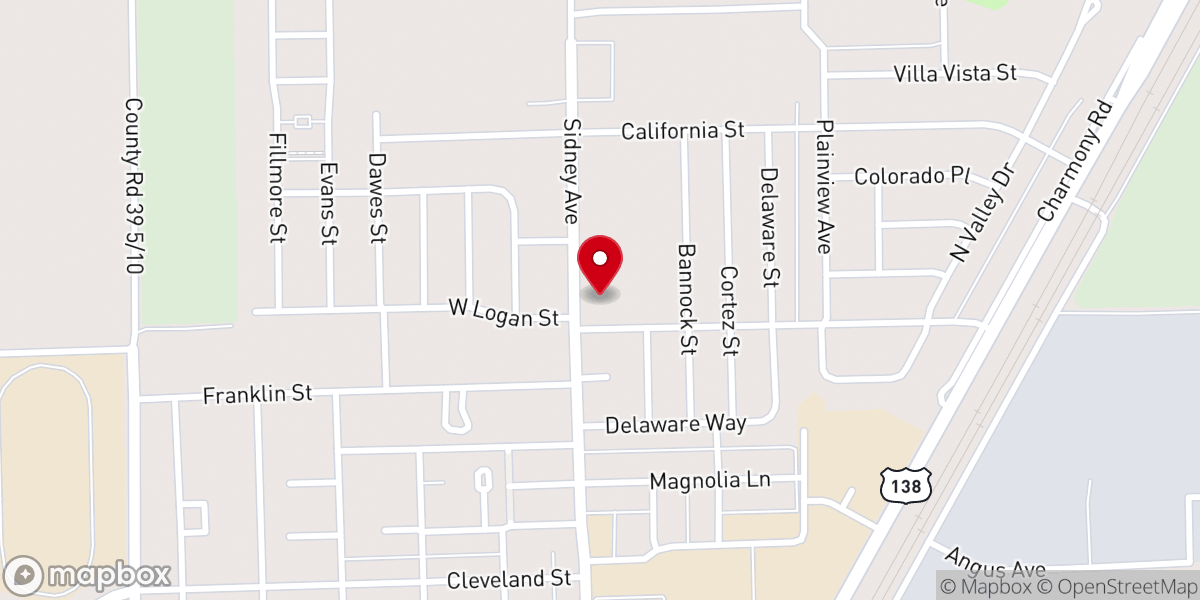 Map showing location of Lighthouse Baptist Church