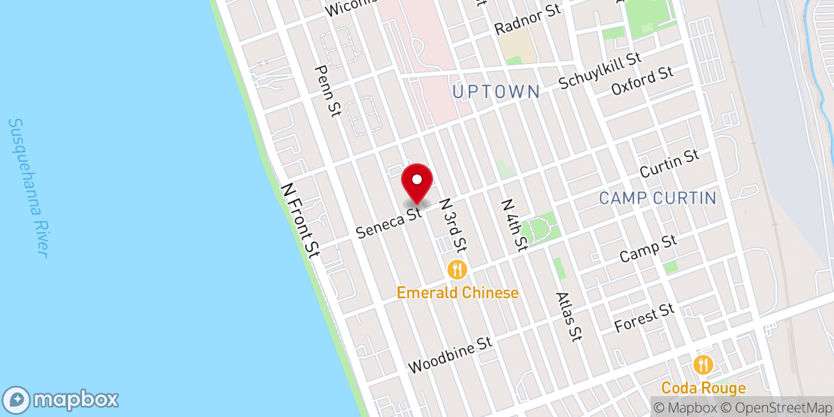 Map showing location of St. Paul's Episcopal Church