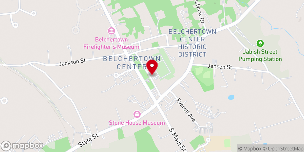 Map showing location of Belchertown UCC