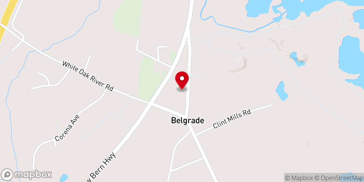 Map showing location of Belgrade Church Parsonage
