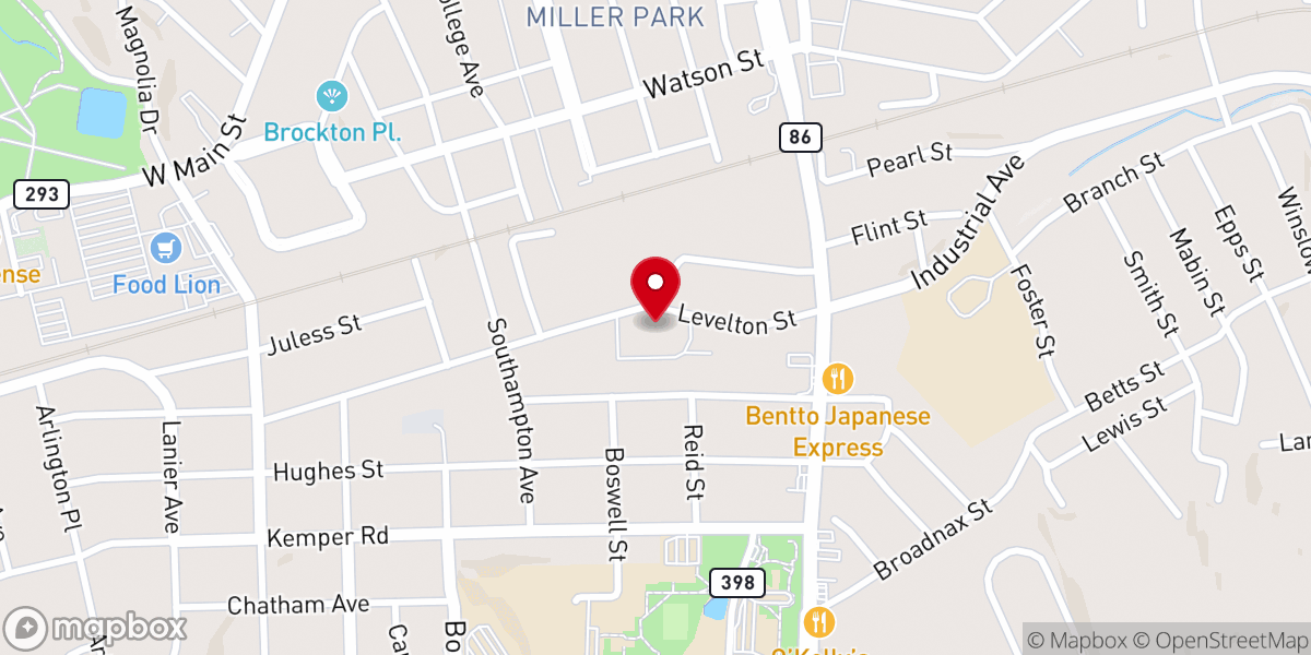 Map showing location of Bennett Memorial Missionary Baptist Church
