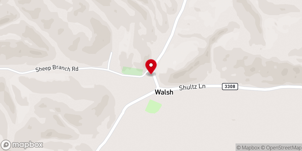 Map showing location of Bennetts Chapel