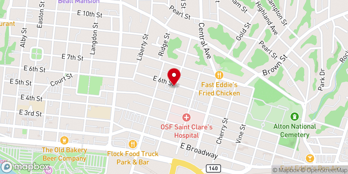 Map showing location of Bethesda Temple Church