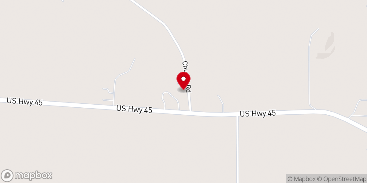 Map showing location of Tabor Global Methodist Church
