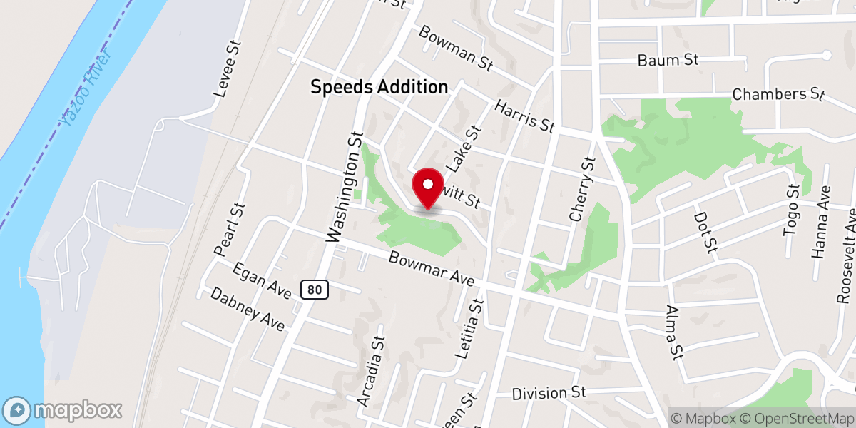 Map showing location of Shiloh Baptist Church
