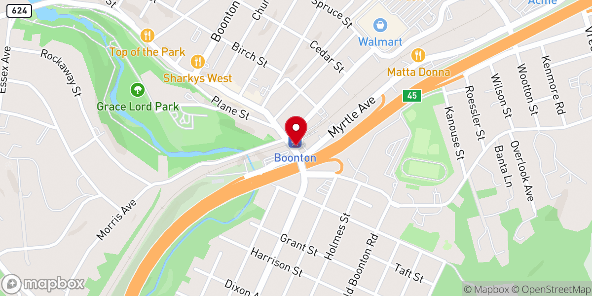 Map showing location of Unity Spiritual Center of Morris County (Boonton, Northern NJ- A Unity Church)
