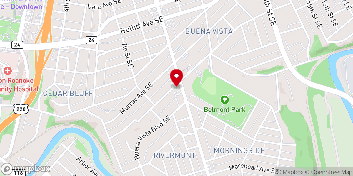 Map showing location of Ninth Street Church of the Brethren
