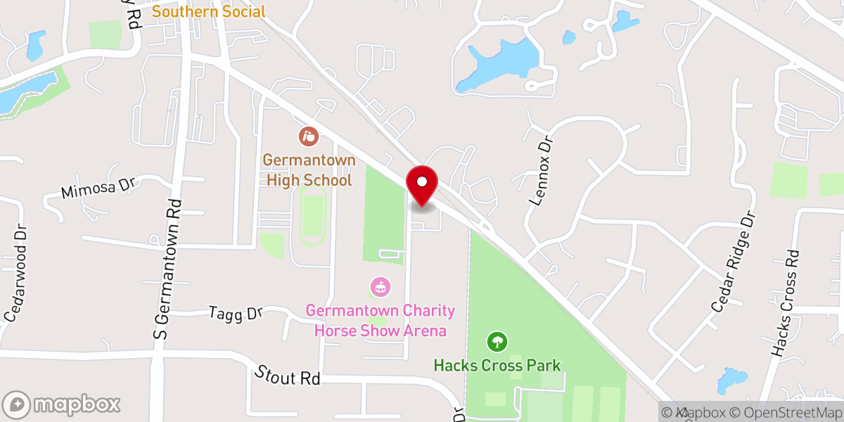 Map showing location of Germantown Oktoberfest Fest