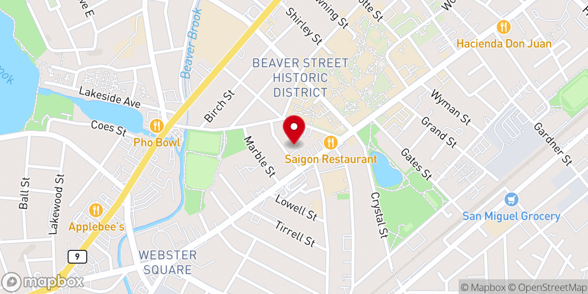 Map showing location of Pentecostal Christian Church