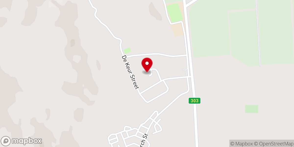 Map showing location of Dutch Reformed Church Op-Die-Berg