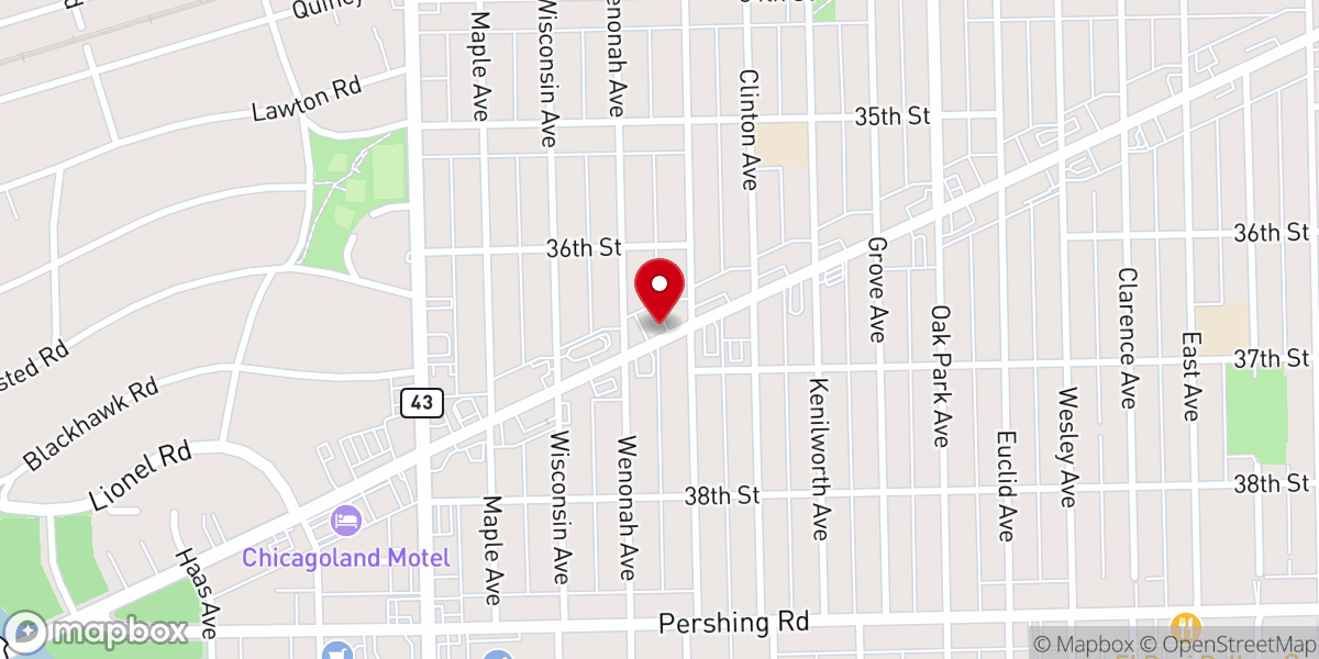 Map showing location of The Nite Light Cafe
