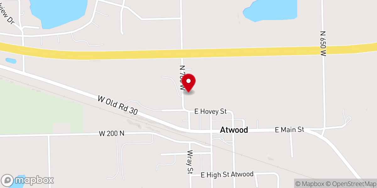 Map showing location of Hope Church