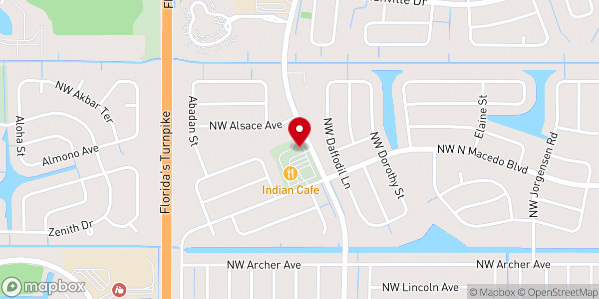 Map showing location of Community of Refuge International Church