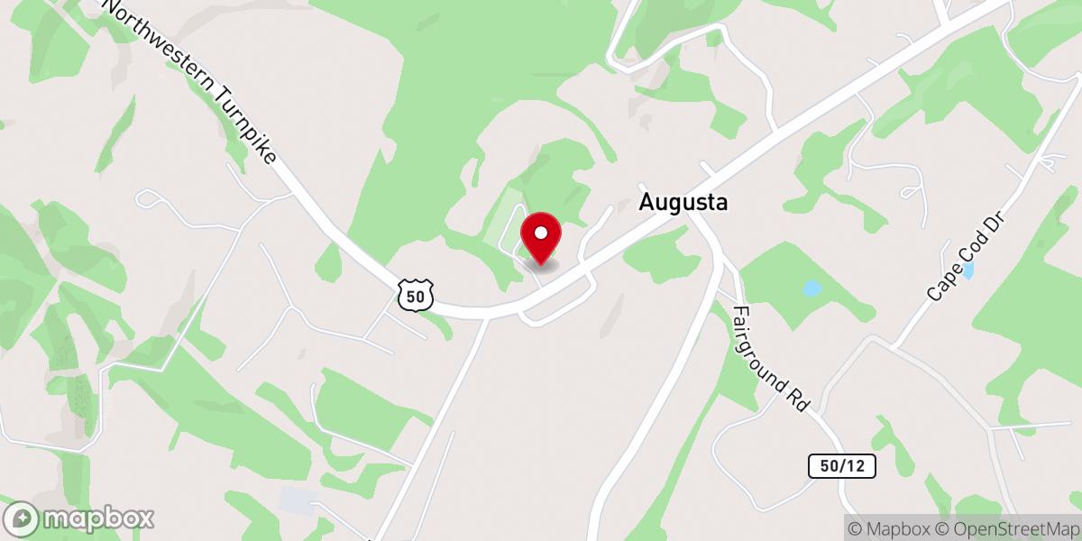 Map showing location of Augusta United Methodist Church