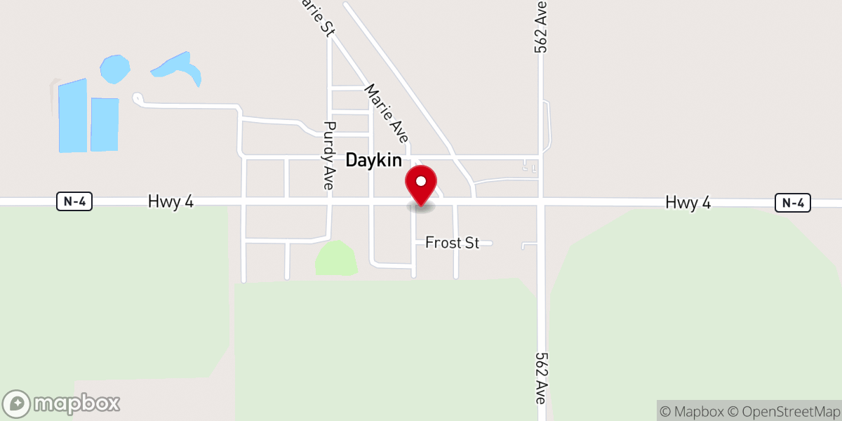 Map showing location of Saint Johns Lutheran Church