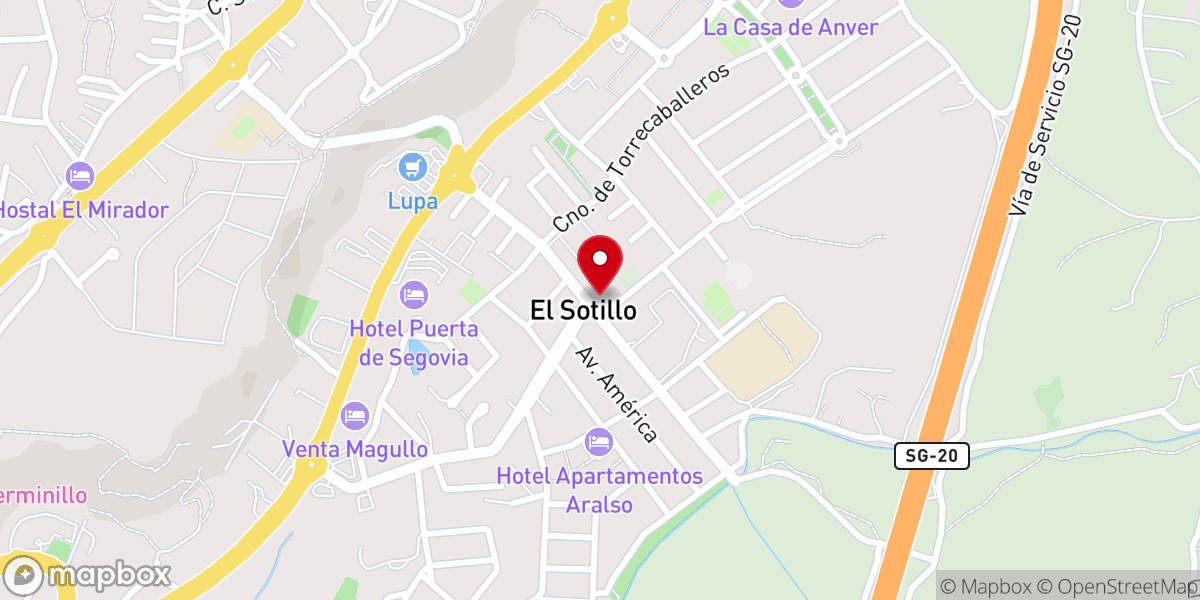 Map showing location of Parroquia San Alfonso Rodríguez