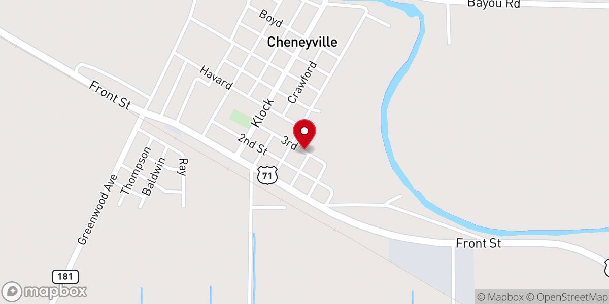 Map showing location of Rapides Parish Community Home
