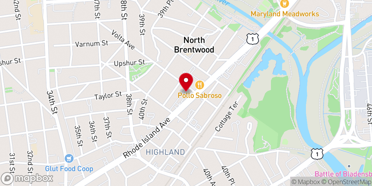 Map showing location of Faith Outreach Center